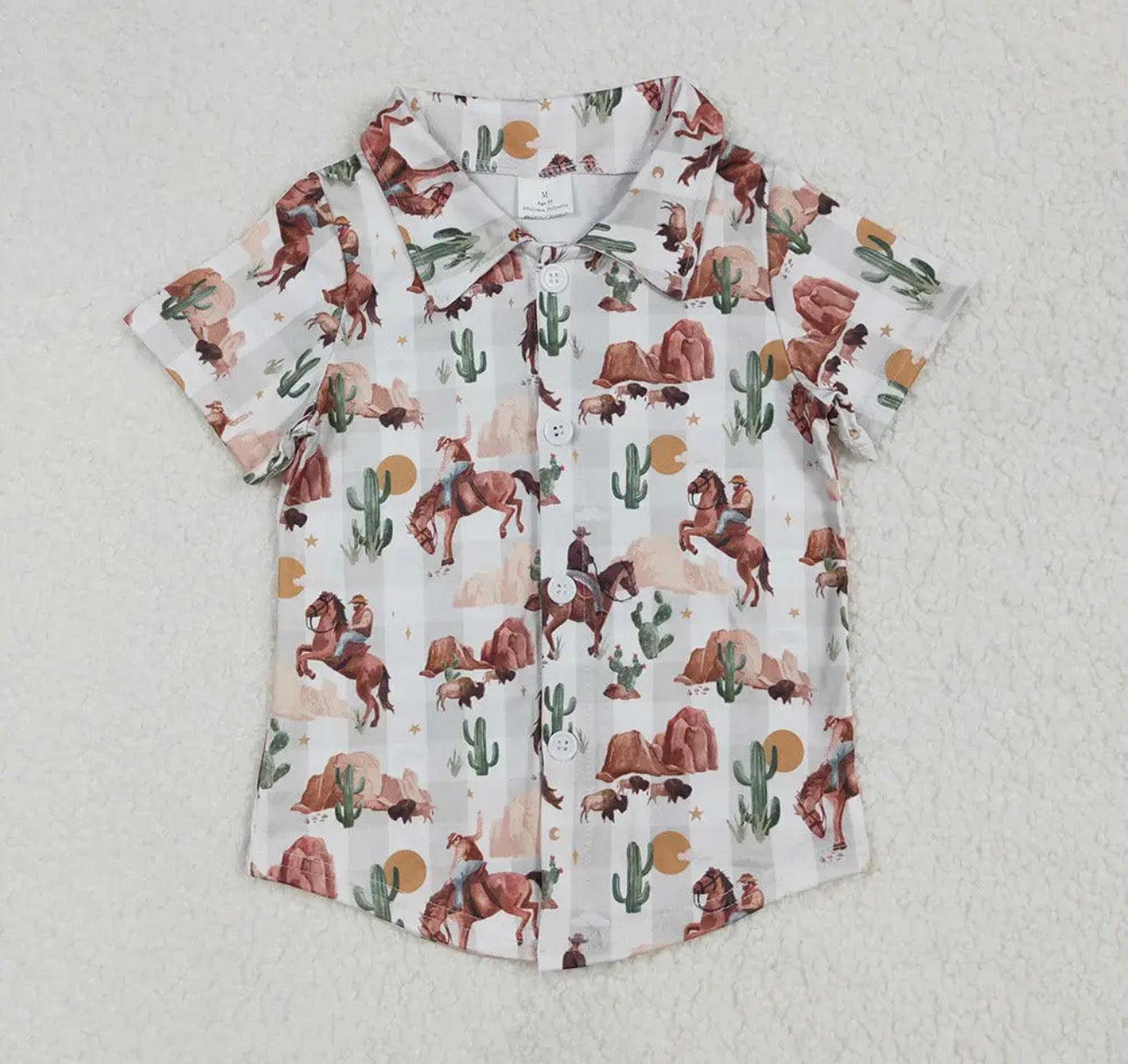 Boys short sleeve button up