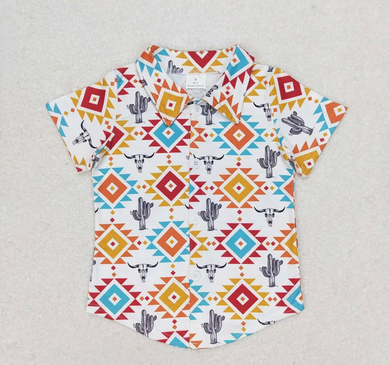 Aztec Boys Short Sleeve Button Up