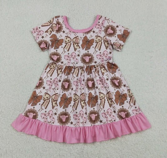 Cow Print Ruffle Spring Dress