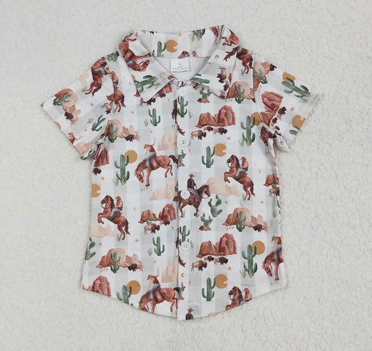 Boys short sleeve button up